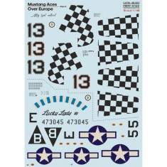 1/48 P-51 Mustang Aces Over Europe Marking Decal Part 4
