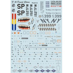 1/48 F-16 Desert Storm Decal Part 3