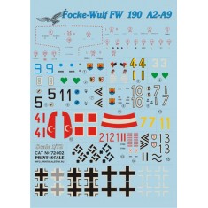 1/72 Focke-Wulf FW 190A2-A9 Decals