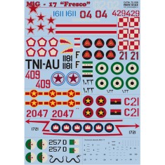 1/72 Mig-17 " Fresco" Decals