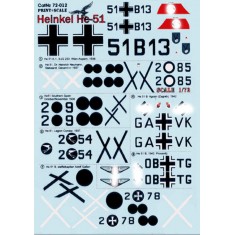 1/72 German Heinkel He-51 Decals