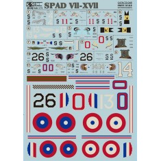 1/72 Spad VII-XVII Decals