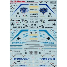 1/72 McDonnell Douglas F-18 Hornet Part 3 Lancers (complete set, 1.5 leaf) Decals