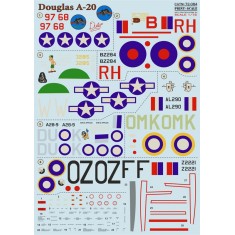 1/72 Douglas A-20 Havoc Decals