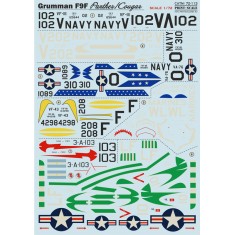 1/72 Grumman F9F Panther/Cougar Decals
