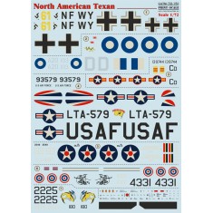 1/72 Wet Decals - North-American T-6 Texan (1 sheet)