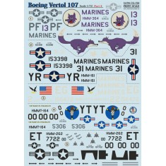 1/72 Wet Decals - Boeing-Vertol 107 Part 3 (2 sheets)