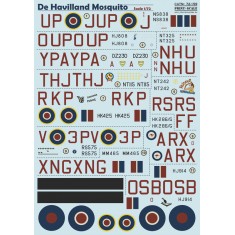 1/72 Wet Decals - De Havilland Mosquito (1 sheet)