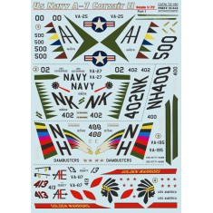 1/72 Wet Decals - US Navy Vought A-7 Corsair II Part 1