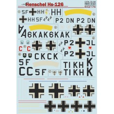 1/72 Wet Decals - Henschel Hs 126