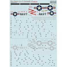1/72 Wet Decals - US Navy Vought A-7 Corsair II Technical Stencils