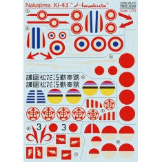 1/72 Wet Decals - Nakajima Ki-43 Hayabusa
