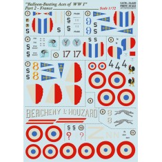1/72 Wet Decals - Balloon-Busting Aces of WWI Part 2: France