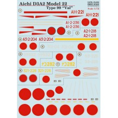 1/72 Wet Decals - Aichi D3A2 Model 22 Type 99 "Val"