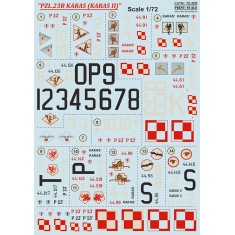 1/72 PZL.23B Karas (Karas II) Decals