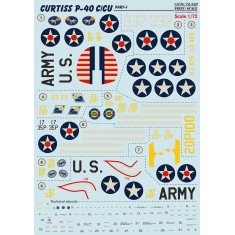 1/72 Curtiss P-40 C/CU Part.1 Decals