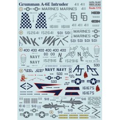 Decals for 1/72 Grumman A-6 Intruder
