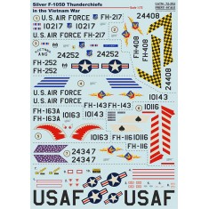 Decals for 1/72 Silver F-105D Thunderchiefs in the Vietnam War