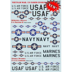 Decals for 1/72 Vietnam War US Faded Insignia