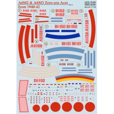 Decals for 1/72 A6M Zero-Sen Aces  Part 1