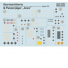 Decals for 1/72 Sturmartillerie and Panzerjager Aces