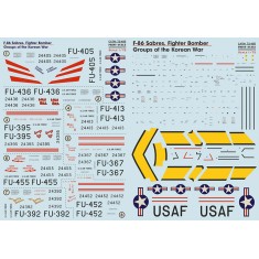 Decal for 1/72 Korean War F-86 Sabre Fighter Bomber Groups