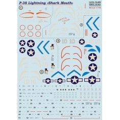 Decal for 1/72 Lockheed P-38 Lightning