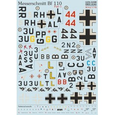 1/72 Messerschmitt Bf-110 Decals - Part 1