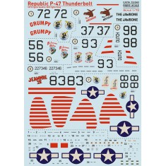1/72 Republic P-47 Thunderbolt Decal - 527th FS, 86th Fighter Group
