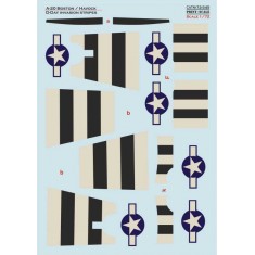 1/72 Douglas A-20 Havoc/Boston D-Day Invasion Stripes Decals