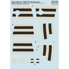 1/72 Grumman TBF/M Avenger Decal - D-Day Invasion Stripes