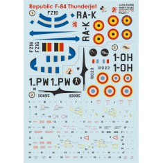 1/72 Republic F-84 Thunderjet Part-1 Decal
