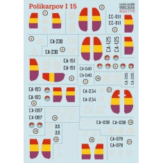 1/72 Polikarpov I-15 Fighter Decals