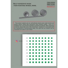 Self-Adhesive Mask for Painting Wheel Rims #D. 6.3-7.1