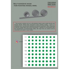 Self-Adhesive Mask for Painting Wheel Rims #D. 7.1-7.9