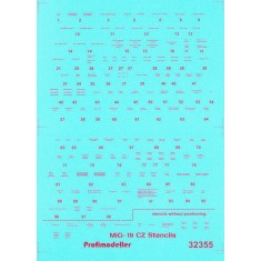 Decal for 1/32 CSAF Mikoyan-Gurevich MiG-19 CZ Stencils