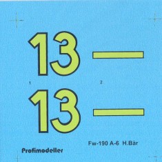Decals for 1/32 Heinz Bar Focke-Wulf Fw-190 A-6