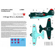 Decal for 1/72 Polikarpov l-16 "3a CCCP!"