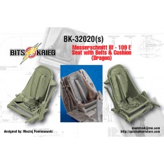1/32 Messerschmitt Bf-109 E Seat with Belts and Cushion for Dragon kits