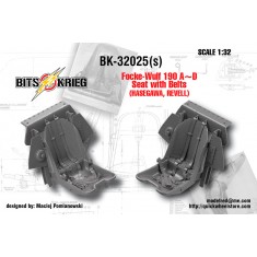 1/32 Focke-Wulf 190 A-D Seat with Belts for Hasegawa/Revell kits