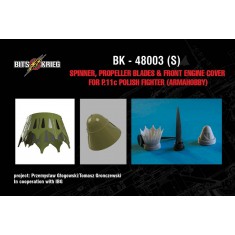 1/48 PZL P.11c Spinner, Propeller Blades and Engine Cover for Arma Hobby Kit