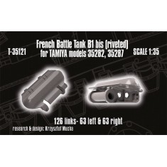 1/35 French Battle Tank B1 bis (riveted) Track for Tamiya kit