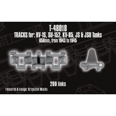 1/48 Tracks for KV-1S; SU-152; KV-85; JS and JSU Tanks - 650mm; 1943-1945 prod.