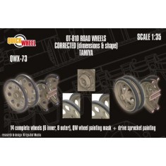 1/35 Sd.Kfz. 251 Road Wheels (late type cap 1) for Tamiya kit