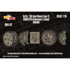 1/35 Sd.Kfz. 250 Type 2 Road Wheels for Dragon Kit