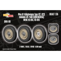 1/35 Einheitsdiesel kfz.61 Wheels with Bolt Guards Type3 Off-road (Continental)