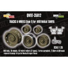1/35 M18 Hellcat Wheels (Type 1) and Tracks + Drive Sprockets, Idlers for Tamiya kit