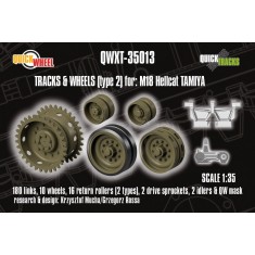 1/35 M18 Hellcat Wheels (Type 2) and Tracks + Drive Sprockets, Idlers for Tamiya kit