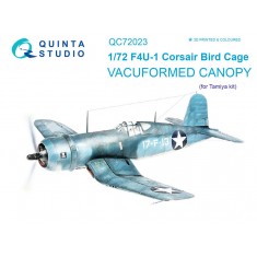 1/72 F4U-1 Corsair Bird Cage Vacuformed Clear Canopy for Tamiya kit