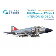 1/48 F-4K Phantom FG.1 3D Interior Decals for Hasegawa Kit (Resin Parts)